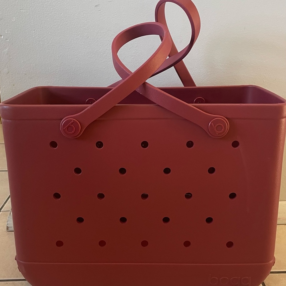 BOGG BAG Red Perforated Tote with Durable Design